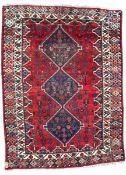 20TH CENTURY PERSIAN ISLAMIC SHIRAZ QASHQAI WOOL CARPET RUG