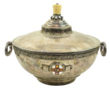 LARGE GEORGE VI HALLMARKED SILVER LIDDED SOUP TUREEN/LIDDED BOWL