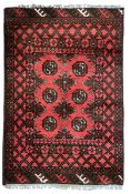 SMALL 20TH CENTURY PERSIAN ISLAMIC SFGHAN WOOLLEN CARPET RUG