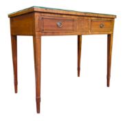 19TH CENTURY VICTORIAN MAHOGANY STENCIL DECORATED WRITING TABLE DESK