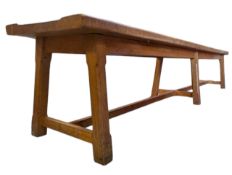 ARTS & CRAFTS LATE 19TH/EARLY 20TH CENTURY OAK FARMHOUSE BENCH SEAT