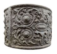 HEAVY 19TH CENTURY MOULDED LEAD COAL BUCKET PLANTER