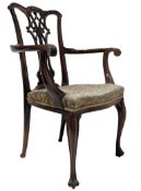19TH CENTURY ROSEWOOD CHILDREN'S CHAIR IN THE CHIPPENDALE MANNER