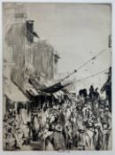 ERNEST STEPHEN LUMSDEN - BAZAAR, JODHPUR - DRYPOINT ETCHING