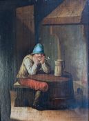 AFTER ADRIAEN VAN OSTADE (1610-1685) - DRINKING PIECE - OIL ON OAK PANEL PAINTING