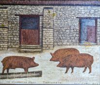 S. A. WILLIAMS (20TH CENTURY) - TAMWORTH DISAPPEARING BREED OIL ON CANVAS