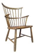 LATE VICTORIAN COMB BACK ARMCHAIR