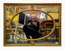 FRENCH LOUIS XVI STYLE 19TH CENTURY GILTWOOD & GESSO WALL MIRROR