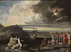 LATE 18TH CENTURY NORTH ITALIAN SCHOOL OIL ON CANVAS MYTHOLOGICAL PAINTING