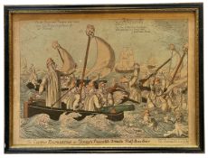 NAPOLEONIC SATIRE - WILLIAMS (CHARLES) - THE COFFIN EXPEDITION....., 1804 ETCHING