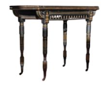 19TH CENTURY VICTORIAN AESTHETIC MOVEMENT CARD / GAMES TABLE