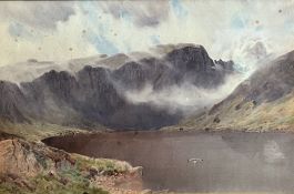 ISAAC COOKE RBA (1846-1922) - THE SUMMIT OF HELVELLYN - WATERCOLOUR ON PAPER PAINTING