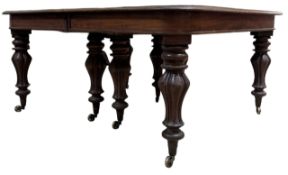 WILLIAM IV 19TH CENTURY MAHOGANY EXTENDING DINING TABLE
