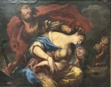 FOLLOWER OF GIOVANNI ANTONIO PELLEGRINI - JEPHTAH SACRIFICING HIS DAUGHTER - OIL ON CANVAS