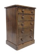 VICTORIAN 19TH CENTURY MAHOGANY BACHELOR CHEST OF DRAWERS