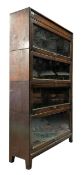EARLY 20TH CENTURY GLOBE WERNICKE MANNER OAK BARRISTER'S BOOKCASE