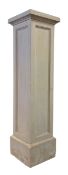GREEK INSPIRED WHITE COMPOSITE STONE PEDESTAL COLUMN