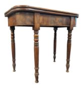 GEORGE III 19TH CENTURY MAHOGANY FOLD OUT CARD TABLE