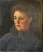 LOUISE HUTCHEN - 19TH CENTURY, MAY 1893, OIL ON CANVAS PORTRAIT