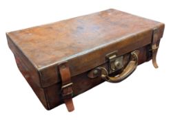 ARMY & NAVY CO-OPERATIVE - LEATHER TRAVEL SUITCASE