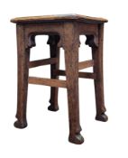 VICTORIAN 19TH CENTURY ARTS & CRAFTS STOOL