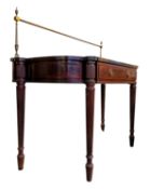 CHUBBS & SONS, LONDON - LATE VICTORIAN MAHOGANY & BRASS BOW FRONT SERVER SIDEBOARD