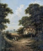 MANNER OF / CIRCLE OF MYLES BIRKET FOSTER - 19TH CENTURY OIL ON CANVAS LANDSCAPE