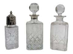 GEORGE VI HALLMARKED SILVER MOUNTED DECANTER BY HARROD'S