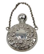 EDWARD VII HALLMARKED SILVER REPOUSSE CAST PERFUME BOTTLE