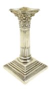 20TH CENTURY EDWARDIAN STYLE HALLMARKED SILVER CANDLESTICK