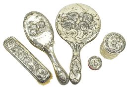 EDWARD VII HALLMARKED SILVER DRESSING TABLE VANITY SET