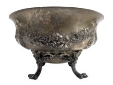 EARLY 20TH CENTURY EDWARD VII HALLMARKED SILVER FOOTED BOWL