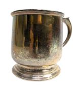 20TH CENTURY GEORGE V HALLMARKED SILVER CHRISTENING MUG