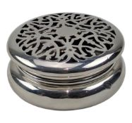 EDWARD VII HALLMARKED SILVER PIERCED POT POURRI POT