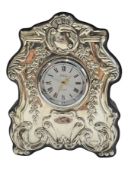 HALLMARKED SILVER CARRS OF SHEFFIELD MANTEL CLOCK