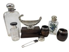 BARTON SILVER TROPHY - SILVER PIN - SILVER MATCH STRIKES - SAUCE BOTTLE CAP