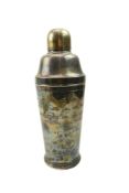 20TH CENTURY KINGSWAY PLATE SILVER PLATED RECIPE COCKTAIL SHAKER BY S L TD
