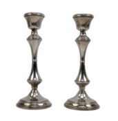 PAIR OF ELIZABETH II HALLMARKED SILVER CANDLESTICKS