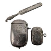 VICTORIAN HALLMARKED SILVER SOVEREIGN VESTA CASE & OTHERS