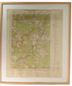 SECOND WORLD WAR GERMAN ARMY MAP OF SLOVAKIA & HUNGARY