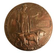 WWI FIRST WORLD WAR DEATH PLAQUE - ROYAL NAVY VOLUNTEER RESERVE