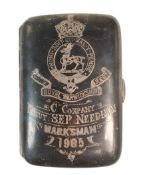 ROYAL WARWICKSHIRE REGIMENT SILVER CIGARETTE CASE