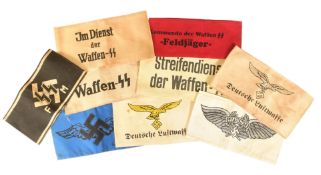 COLLECTION OF GERMAN THIRD REICH STYLE ARMBANDS