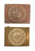 TWO IMPERIAL GERMAN ARMY BELT BUCKLES