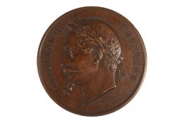 19TH CENTURY NAPOLEON III BRONZE MEDALLION