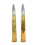 TWO WWII SECOND WORLD WAR 40MM BOFORS GUN ROUND