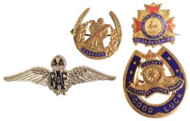 COLLECTION OF BRITISH ARMY SWEETHEART BROOCHES