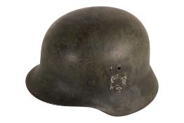 WWII SECOND WORLD WAR GERMAN M40 SINGLE DECAL HELMET