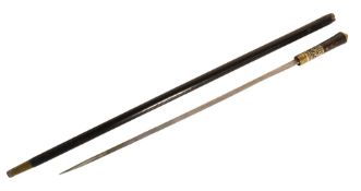 LATE 19TH CENTURY INDIAN SWORD STICK WITH CONSEALED BLADE