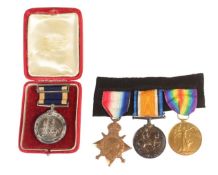 WWI FIRST WORLD WAR MEDAL TRIO - ROYAL NAVY